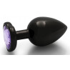 Ouch! Bijou anal Heart Gem L 8 x 4cm Noir-Violet